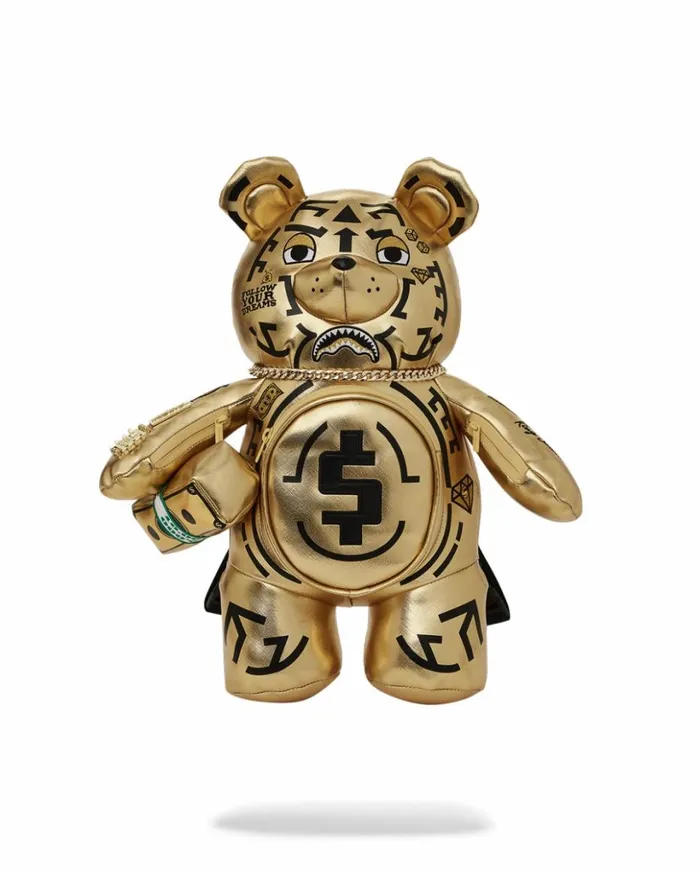 AI8 AFRICAN INTELLIGENCE PATH TO THE FUTURE II MEDIUM MONEYBEAR TEDDYBEAR BACKPACK Bags SPRAYGROUND