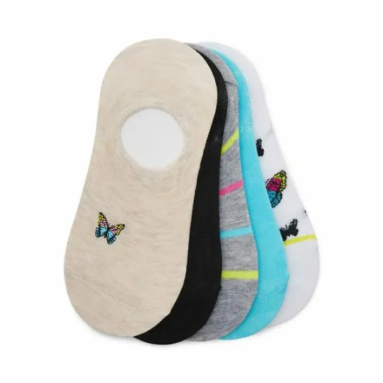 Accessories BUTTERFLY SNEAKER SOCKS NATURAL MULTI Natural Multi Steve Madden Socks and Tights
