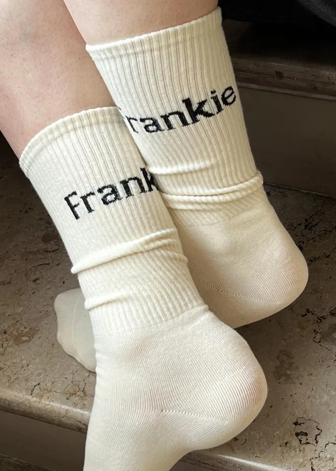 Accessories WomenMen The Frankie Shop Frankie In English Ribbed Socks 8211 Vanilla