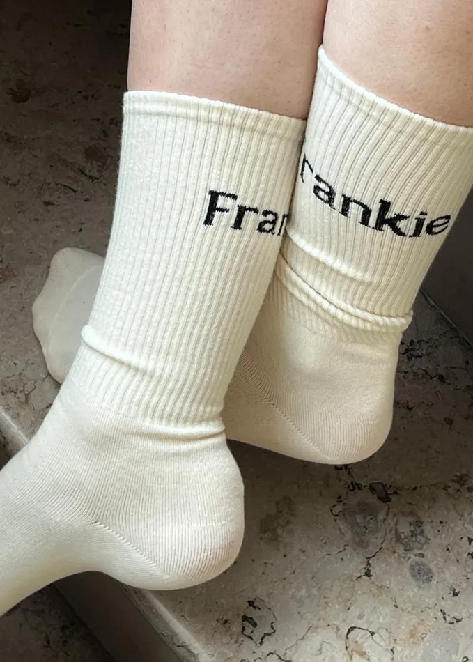 Accessories WomenMen The Frankie Shop Frankie In English Ribbed Socks 8211 Vanilla