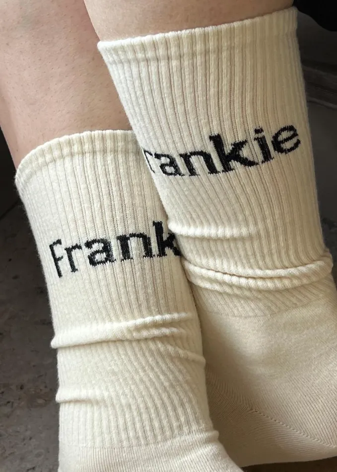 Accessories WomenMen The Frankie Shop Frankie In English Ribbed Socks 8211 Vanilla
