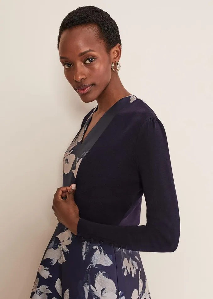 Adah Knitted Jacket Navy Women Phase Eight Knitwear