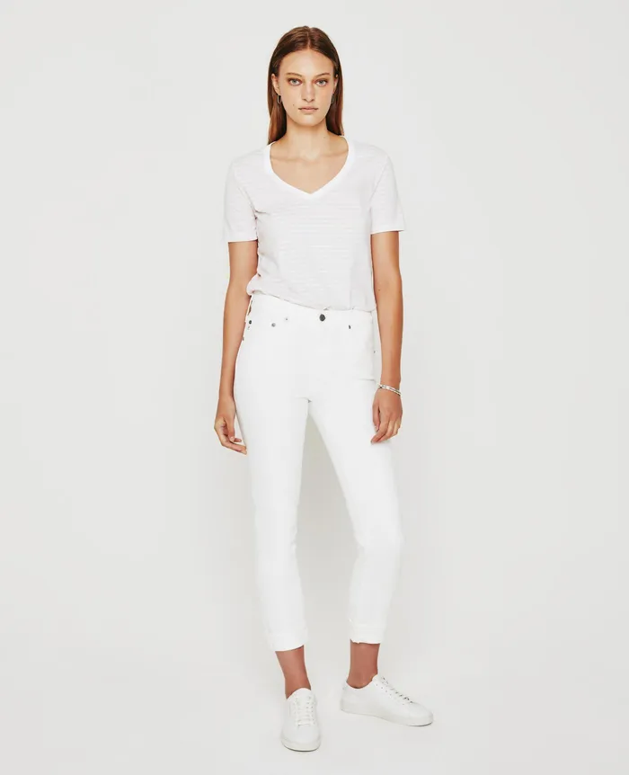 AG Jeans Denim Women ExBoyfriend Slim 1YR TONAL WHITE