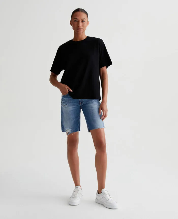 AG Jeans Denim Women Nikki Short 16 YEARS INDIGO DELUGE DESTRUC