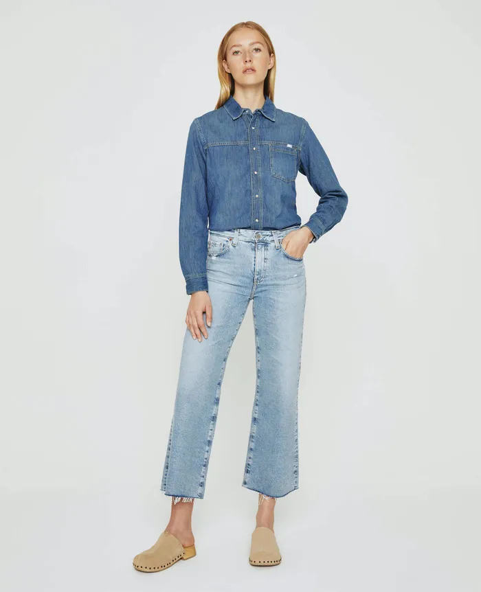 AG Jeans Denim Women Saige Wide Leg Crop APPARITION