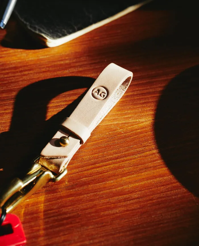 AG Jeans Leather Goods WomenMen AG Keychain BLACKBRASS