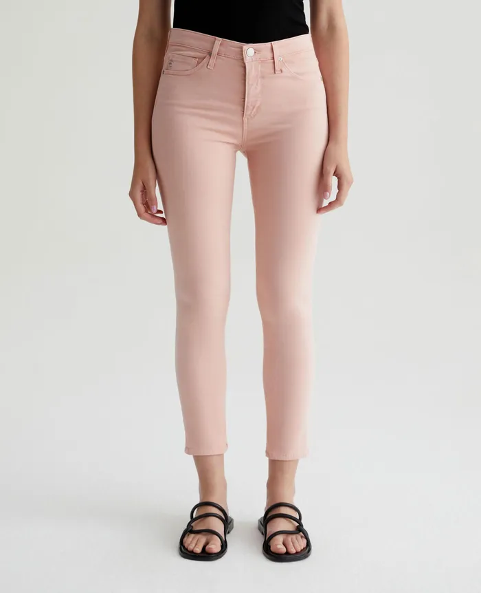 AG Jeans Pants Women Prima Crop SULFUR BLUSH PARADISE AG Jeans Pants Women Prima Crop SULFUR BLUSH PARADISE