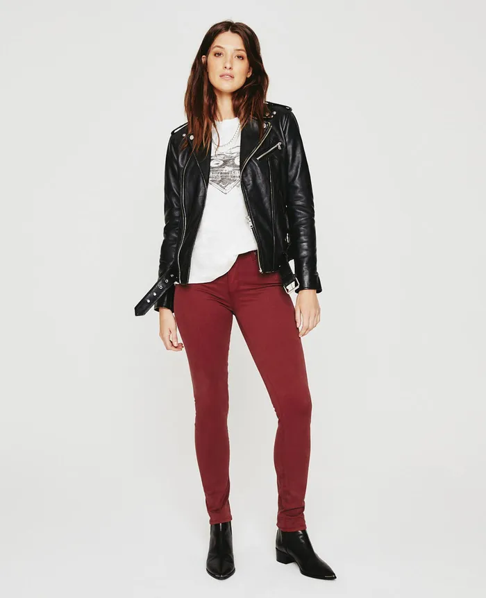 AG Jeans Pants Women Prima DARK SANGRIA