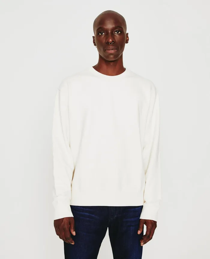 AG Jeans Sweatshirts Men Arc Crew WHITE CREAM