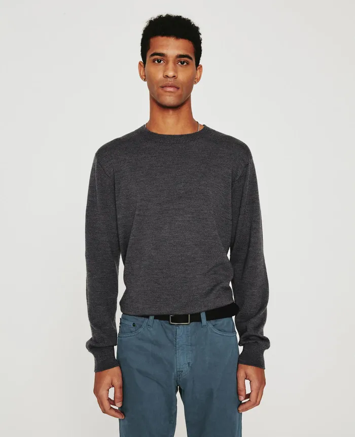 AG Jeans Sweatshirts Men Beck Crew HEATHER CHARCOAL