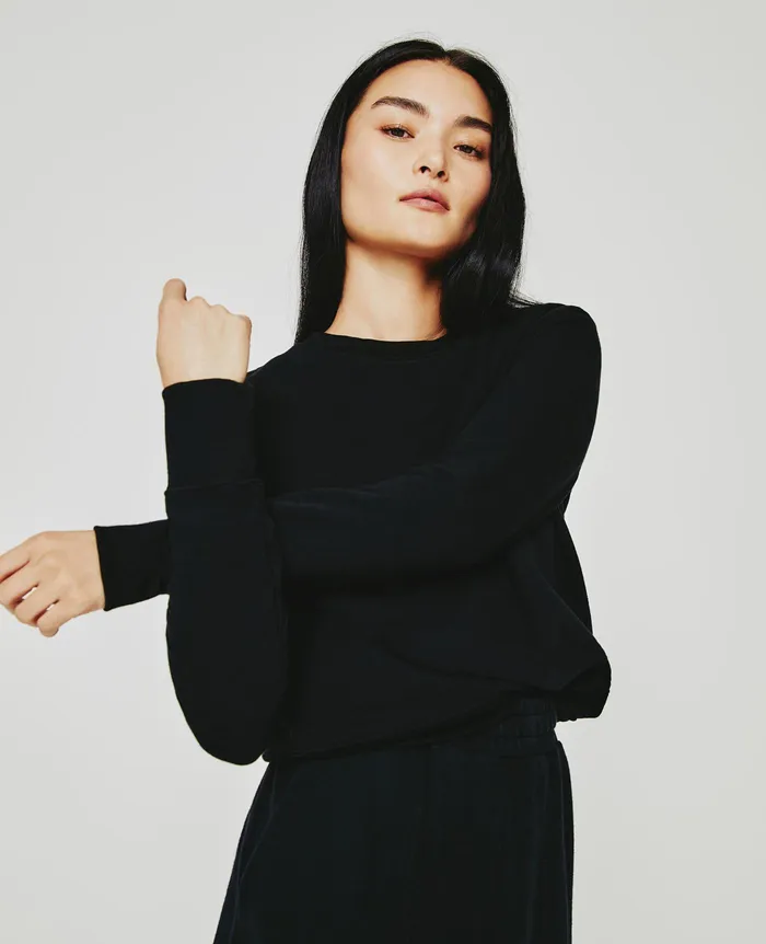 AG Jeans Sweatshirts Women Nova Crew TRUE BLACK
