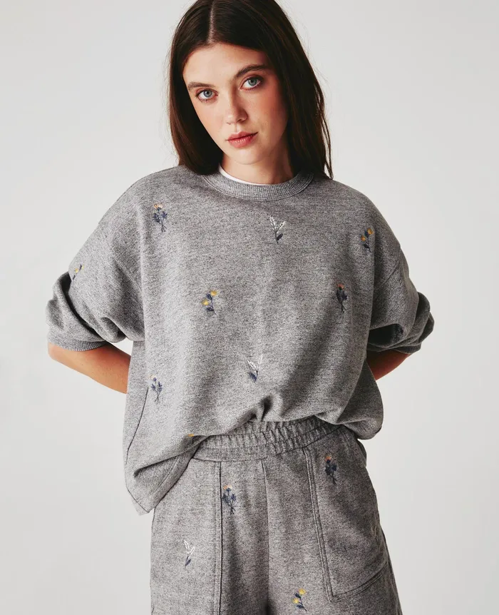 AG Jeans Sweatshirts Women Orsen Sweatshirt EB SUPER BLOOM HEATHER GREY