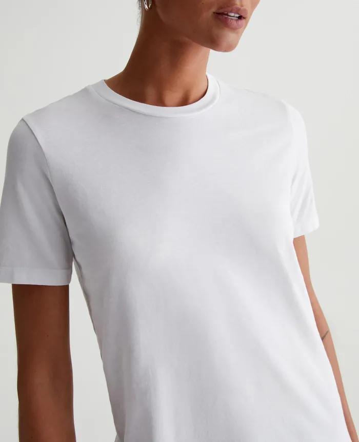 AG Jeans Tees and Tanks Women Jagger Crew TRUE WHITE AG Jeans Tees and Tanks Women Jagger Crew TRUE WHITE