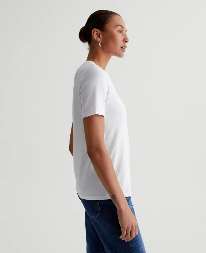 AG Jeans Tees and Tanks Women Jagger Crew TRUE WHITE AG Jeans Tees and Tanks Women Jagger Crew TRUE WHITE