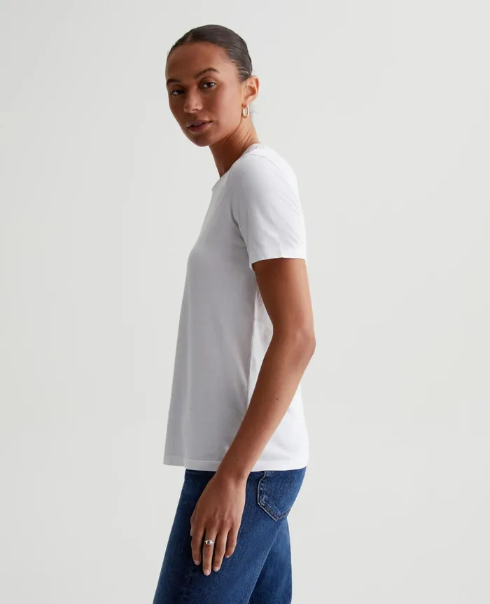 AG Jeans Tees and Tanks Women Jagger Crew TRUE WHITE AG Jeans Tees and Tanks Women Jagger Crew TRUE WHITE