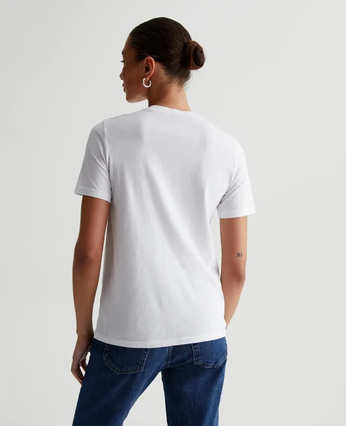 AG Jeans Tees and Tanks Women Jagger Crew TRUE WHITE AG Jeans Tees and Tanks Women Jagger Crew TRUE WHITE