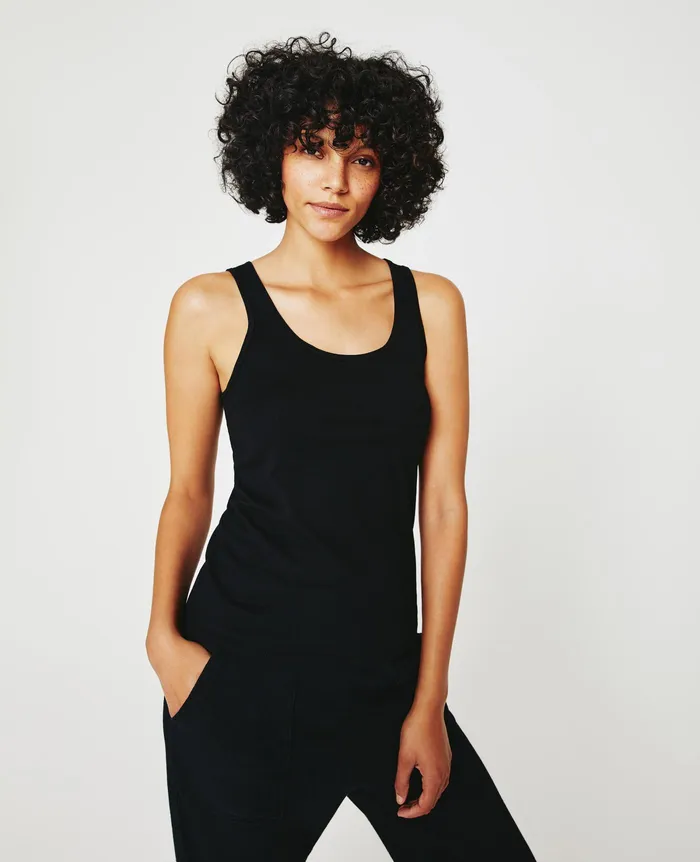 AG Jeans Tees and Tanks Women Jagger Tank TRUE BLACK