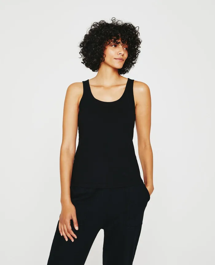 AG Jeans Tees and Tanks Women Jagger Tank TRUE BLACK AG Jeans Tees and Tanks Women Jagger Tank TRUE BLACK