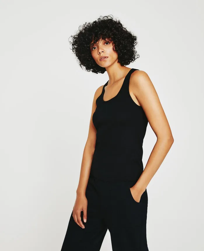 AG Jeans Tees and Tanks Women Jagger Tank TRUE BLACK AG Jeans Tees and Tanks Women Jagger Tank TRUE BLACK