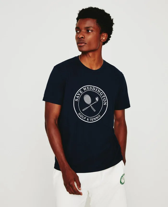 AG Jeans Tees and Tanks WomenMen Weddington Crew WEDDINGTON CREST COURT NAVY