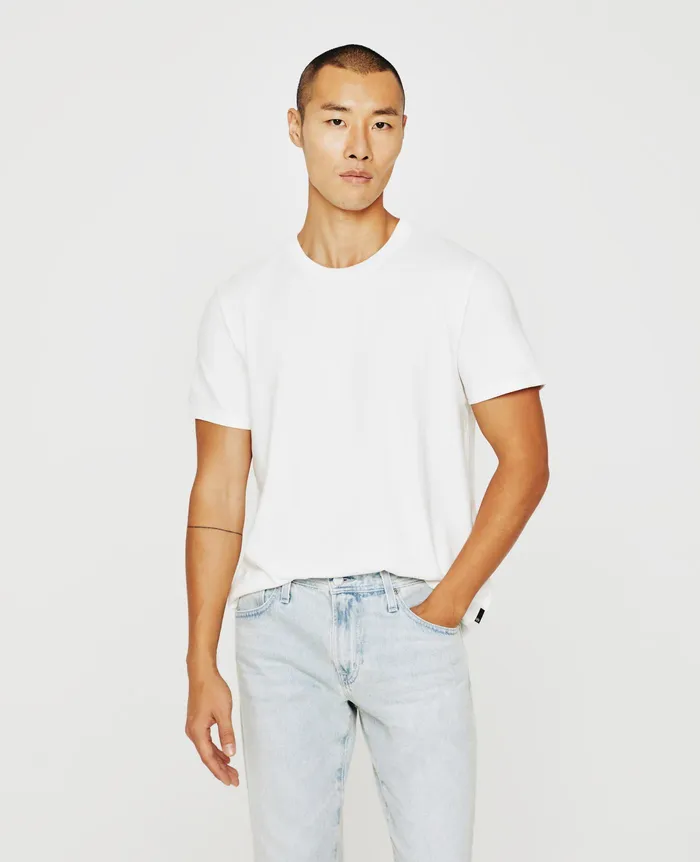 AG Jeans Tees Men Bryce Crew IVORY DUST