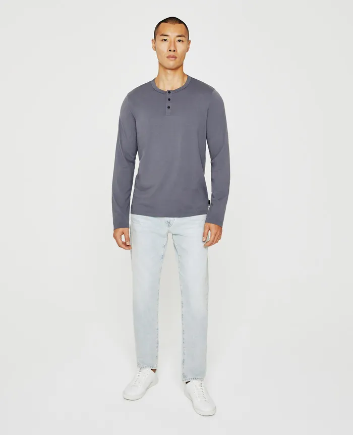 AG Jeans Tees Men Bryce Long Sleeve Henley SLATE SKY AG Jeans Tees Men Bryce Long Sleeve Henley SLATE SKY