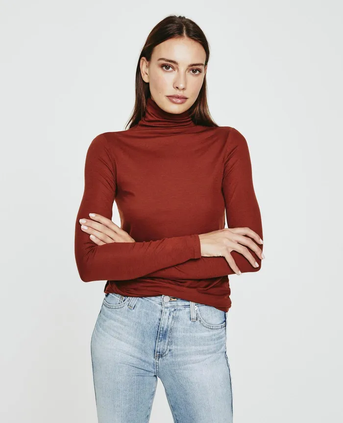 AG Jeans Tops and Shirts Women Chels Turtleneck FIRED COPPER