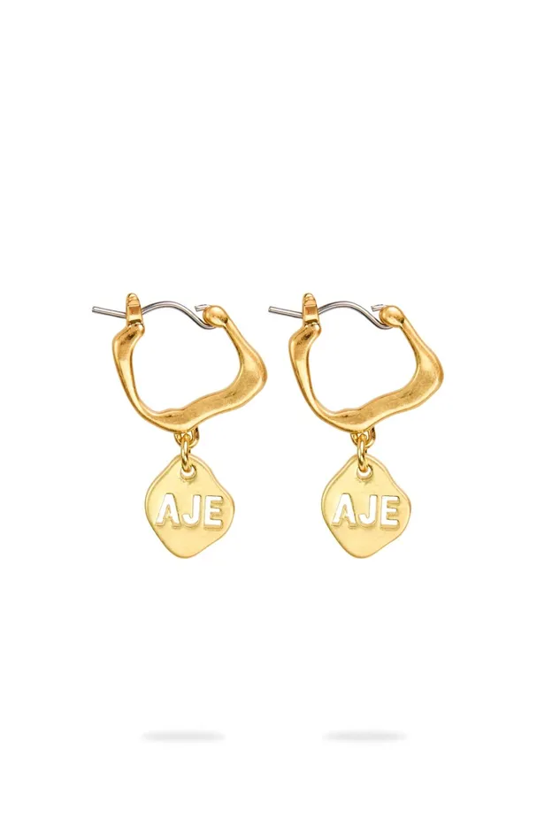Aje Aje Cutout Drop Hoop Earrings Gold Women Jewellery