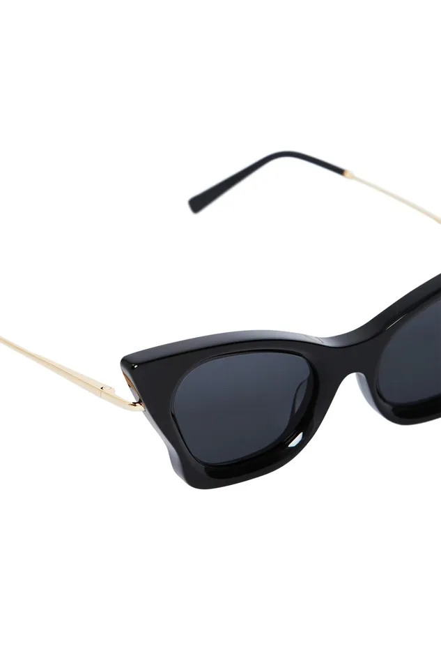 Aje Aje X Local Supply The Cat Eye Sunglasses Blackgrey Lens Women Sunglasses