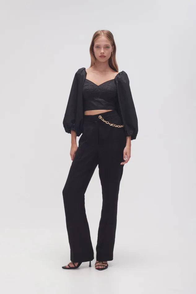 Aje Hester Corsetted Top Black Women Tops