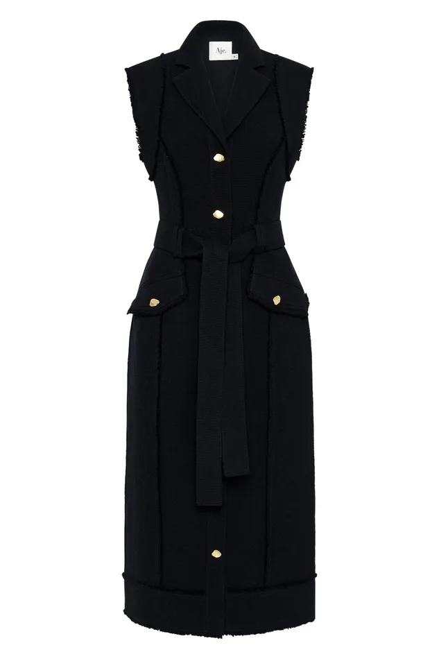 Aje Isabel Utility Midi Dress Black Women Dresses