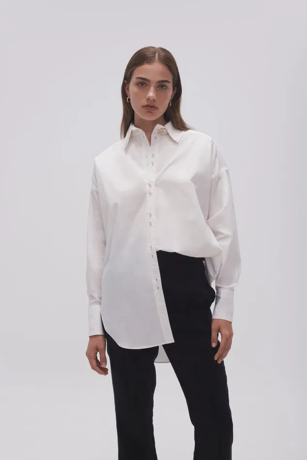 Aje Kingsford Shirt Ivory Women Tops