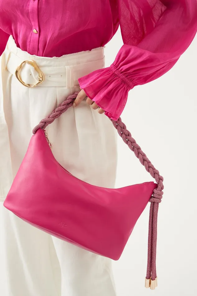Aje Shima Crystal Rope Bag Fuchsia Women Handbags and Wallets