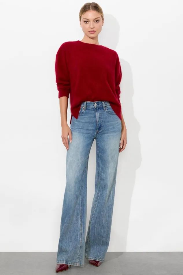 Alice Olivia Barbra Pullover Garnet Women Sweaters