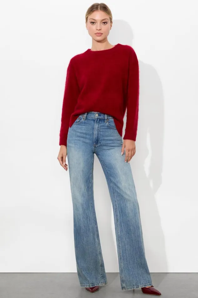 Alice Olivia Barbra Pullover Garnet Women Sweaters