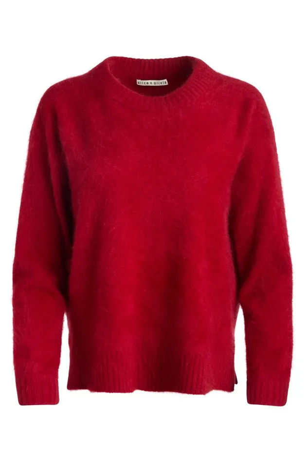 Alice Olivia Barbra Pullover Garnet Women Sweaters