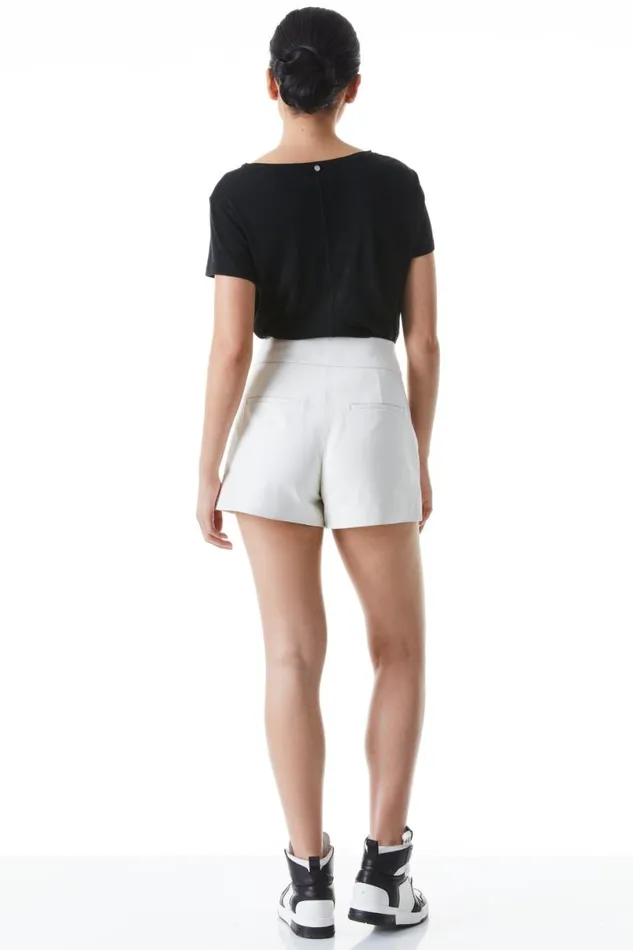 Alice Olivia Cady Leather Short Women Shorts