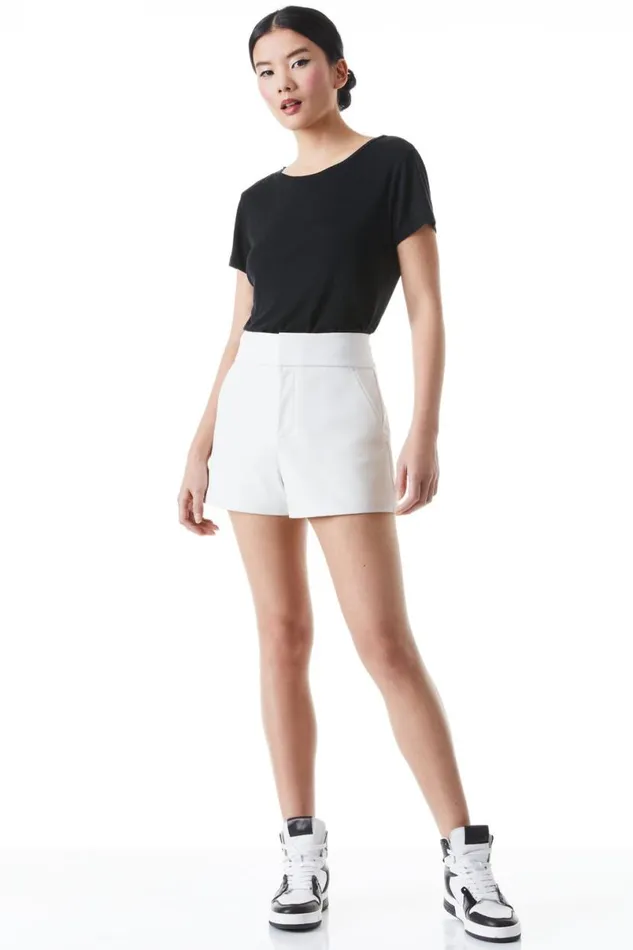 Alice Olivia Cady Leather Short Women Shorts