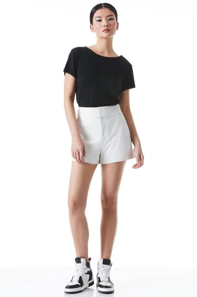 Alice Olivia Cady Leather Short Women Shorts