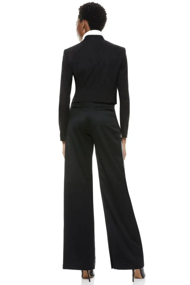 Alice Olivia Harvey Suede Jacket Black Women Outerwear