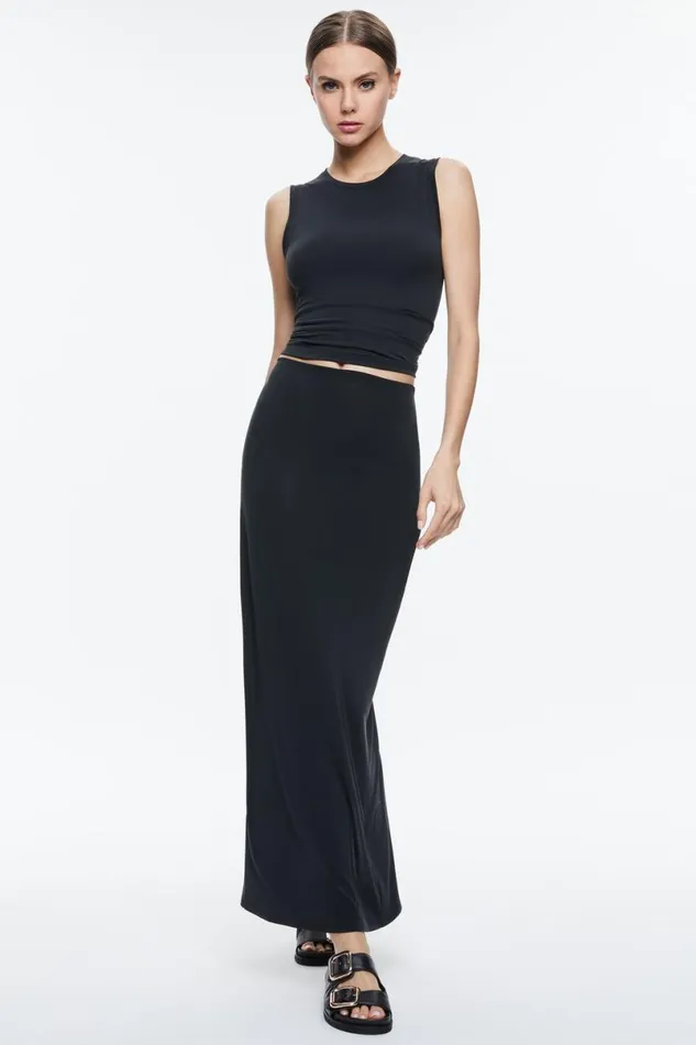 Alice Olivia Kappa Cropped Tank Black Women Tops