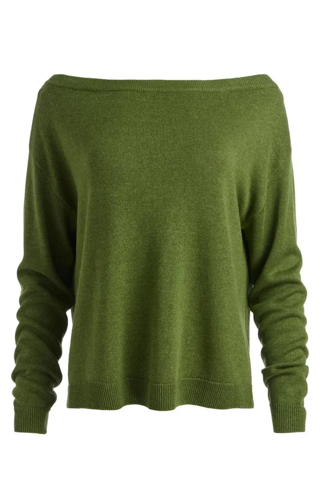 Alice Olivia Marg Slouchy Pullover Avocado Women Sweaters