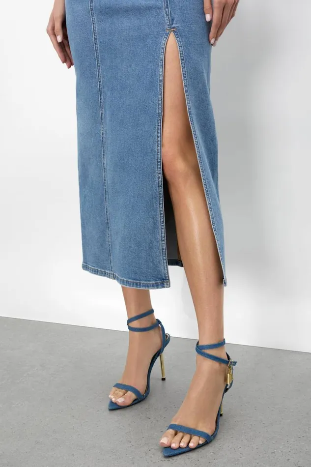 Alice Olivia Nakisha Midi Dress Aubrey Blue Women Dresses