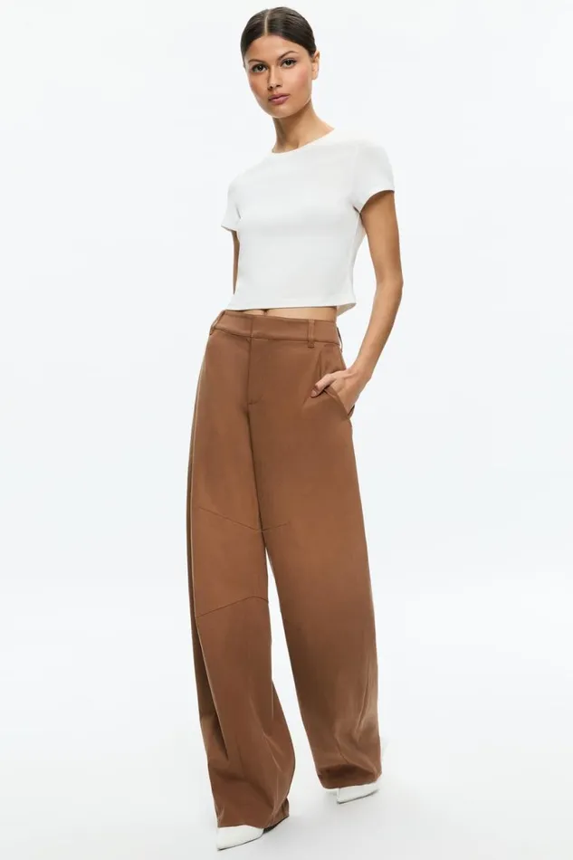 Alice Olivia Porter Balloon Trouser Camel Women Pants