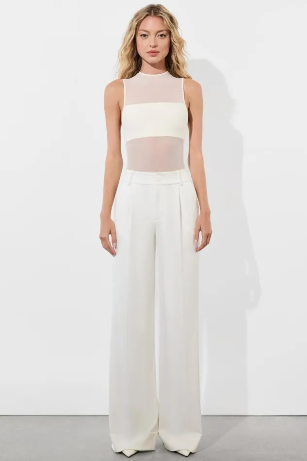 Alice Olivia Tomasa Pant Off White Women Pants