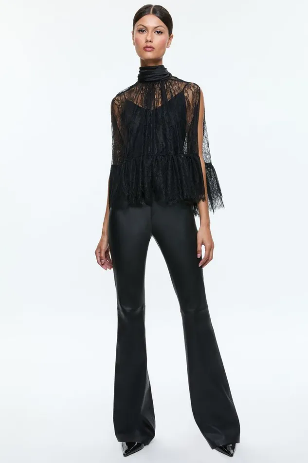 Alice Olivia Zenon Top With Cami Black Women Tops
