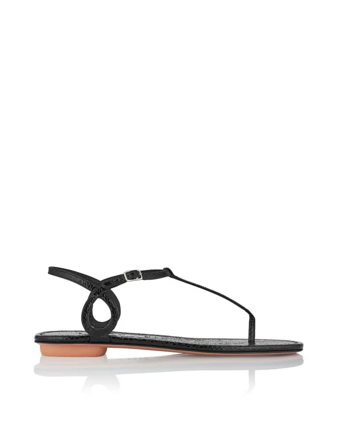 Almost Bare Sandal Flat Black Women Aquazzura Sandals Almost Bare Sandal Flat Black Women Aquazzura Sandals
