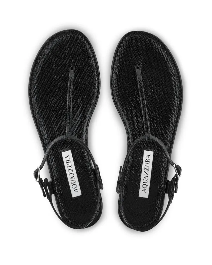 Almost Bare Sandal Flat Black Women Aquazzura Sandals Almost Bare Sandal Flat Black Women Aquazzura Sandals