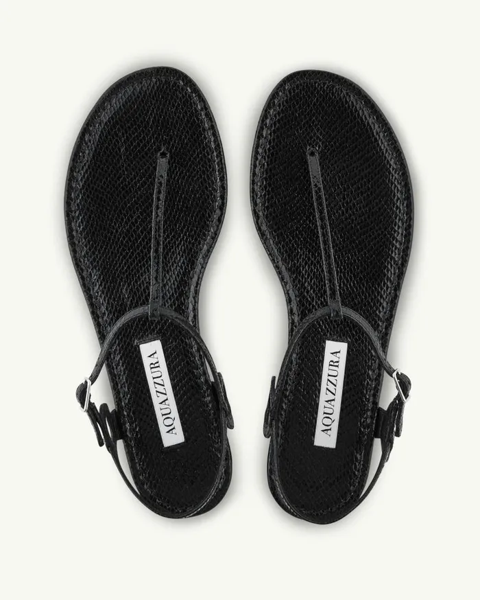 Almost Bare Sandal Flat Black Women Aquazzura Sandals Almost Bare Sandal Flat Black Women Aquazzura Sandals