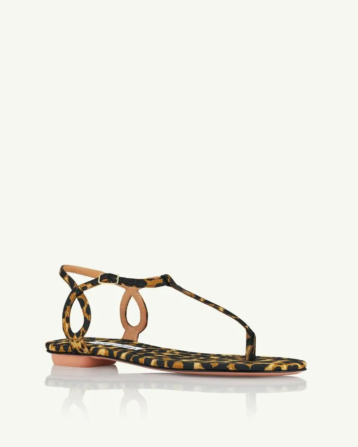 Almost Bare Sandal Flat Leopard Women Aquazzura Flats